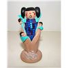 Image 1 : Pueblo Pottery Story Teller Blue Corn Maiden Figurine