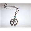 Image 2 : Vintage Old Pawn Native American Navajo Sterling Silver Small  Squash Blossom Necklace