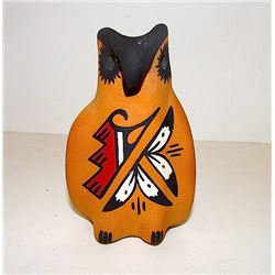 Native American Jemez Pueblo Owl Effigy Pottery A. Armijo