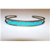 Image 1 : Old Pawn Native American Zuni Sterling Silver Sleeping Beauty Mine Turquoise Mosaic Inlay Bracelet S