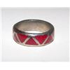 Image 2 : Native American Navajo Old Pawn Sterling Silver 925 Chip Inlay Band Ring Band Size 7.5
