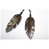 Image 2 : Navajo Rose Lincoln Sterling Feather Earrigns