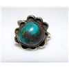 Image 1 : Vintage Old Pawn Native American Navajo Sterling Silver Turquoise Ring Size 4.5