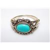 Image 1 : Art Nouveau Style Sterling Silver Turquoise Statement Cocktail Ring Size 6