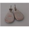 Image 2 : Sterling Silver 925 Mexico Taxco Pierced Earrings with Abalone Shell Inlay