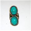 Image 1 : Navajo Old Pawn Native American Sterling Silver Turquoise Coral Bypass Ring Size 6.5 Squash Blossom 