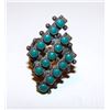 Image 1 : Vintage Old Pawn Native American Navajo Sterling Turquoise Statement Ring Size 5