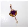 Image 1 : Antique 10K Amethyst Lavalier Pendant