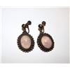 Image 1 : Vintage Sterling 925 Pink Quartz Earrings