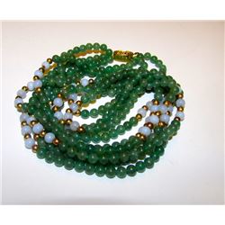 Vintage Green Jade Necklace