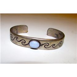 Southwestern Relios C. Pollack Sterling Agate Cuff