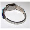 Image 2 : Vintage Native American Zuni Sterling Silver Turquoise Lapis Inlay Lady's Watch Band with Watch Mosa