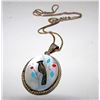 Image 1 : Old Pawn Sterling MOP Turquoise Coral Shell Inlay Necklace
