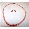 Image 1 : Angel Skin Coral Carved Necklace and Earrings