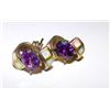 Image 1 : Vintage Sterling 925 Amethyst Opal Earrings