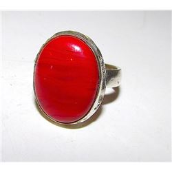 TAXCO Sterling Carnelian Ring Sz 8