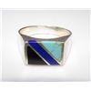 Image 1 : Mexican Sterling 925 Taxco Tuquoise Lapis Ring Size 14