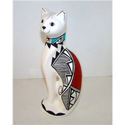 ACOMA Pueblo Pottery S. Chino Cat Pottery