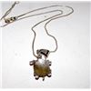 Image 2 : Vintage Native American Fire Opal Jet Turtle Pendant