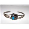 Image 1 : Old Pawn Navajo Sterling Turquoise Cuff Bracelet