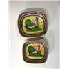 Image 1 : Vintage Mexican Tlaquepaque Pottery Plate Duo