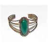 Image 1 : Taxco Mexican Sterling Pre Eagle Green Agate Cuff