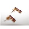 Image 2 : 10K Rose Gold Estate Amethyst Earrings
