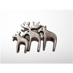 Southwestern Sterling Elk Deer Pin