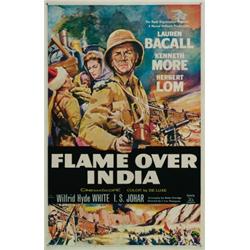 Flame Over India, 1960, 20th Century Fox (U.S.), on linen, condition B+., 41" x 27" - 104.1 x...