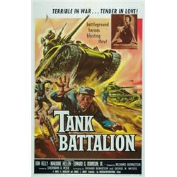 Tank Battalion, 1958, American International (U.S.), folded, condition A., 41" x 27" - 104.1...