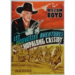 The New Adventures of Hopalong Cassidy, 1940's, DCF Pictures (French), on linen, condition B-....