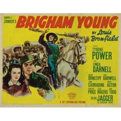 Brigham Young, 1940, 20th Century Fox (U.S.), rolled, condition B., 22" x 28" - 55.9 x 71.1 c...