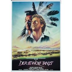 Dances With Wolves, 1990, Constantin Films (German), rolled, condition A. Superior graphic for...