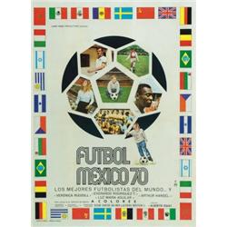 Football Mexico 1970, 1971, Lewis Rank (Mexican), on linen, condition B+., 39" x 26" - 99.1 x...