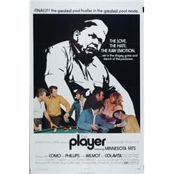 The Player, 1971, International Cinema (U.S.), folded, condition B., 41" x 27" - 104.1 x 68.6...