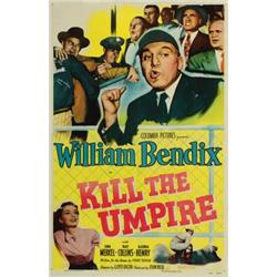 Kill the Umpire, 1950, Columbia Pictures (U.S.), on linen, condition B+., 41  x 27  - 104.1 x...