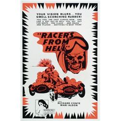 Racers From Hell, 1960's, Unknown, on linen, condition B+. Also released as "A Race for Life" a...