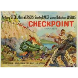 Checkpoint, 1958, Rank Organization (British), on linen, condition B+., 30" x 40" - 76.2 x 10...