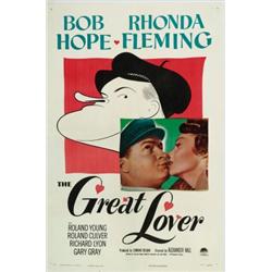 The Great Lover, 1949, Paramount Pictures (U.S.), on linen, condition A-. Bob Hope celebrated h...