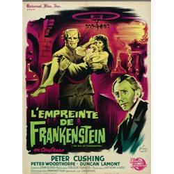 The Evil of Frankenstein, 1961, Universal Studios (French), folded, condition B-., 33" x 23"...