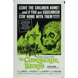 The Conqueror Worm, 1968, American International (U.S.), on linen, condition A- "Leave the chil...