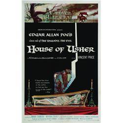 House of Usher, 1960, American International (U.S.), on linen, condition B+., 41" x 27" - 104...