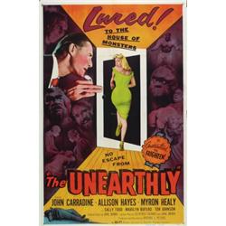 Unearthly, 1957, Republic Pictures (U.S.), folded, condition C+. "Guaranteed to Frighten"., 4...