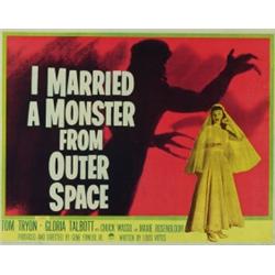 I Married a Monster from Outer Space, 1958, Paramount (U.S.), rolled, condition B. Remade as "A...