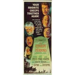 The Comedy of Terrors, 1963, American International (U.S.), folded, condition B-., 36" x 14"...