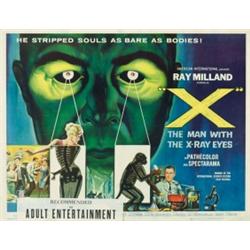 The Man with the X-Ray Eyes, 1963, American International (U.S.), folded, condition B+. "He str...