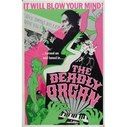The Deadly Organ, 1968, Unistar (U.S.), folded, condition B-. An early black light poster., 4...