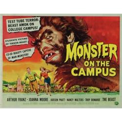 Monster on the Campus, 1958, Universal (U.S.), rolled, condition B., 22" x 28" - 55.9 x 71.1...