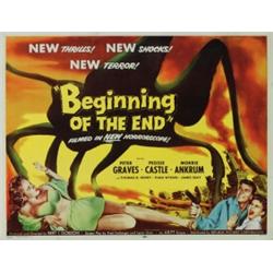Beginning of the End, 1957, Republic Pictures (U.S.), rolled, condition B+., 22" x 28" - 55.9...