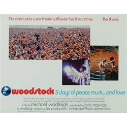 Woodstock, 1970, Warner Brothers (U.S.), rolled, condition B+., 22" x 28" - 55.9 x 71.1 cm....